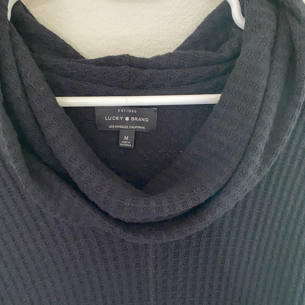 Black Cowl Neck Sweater